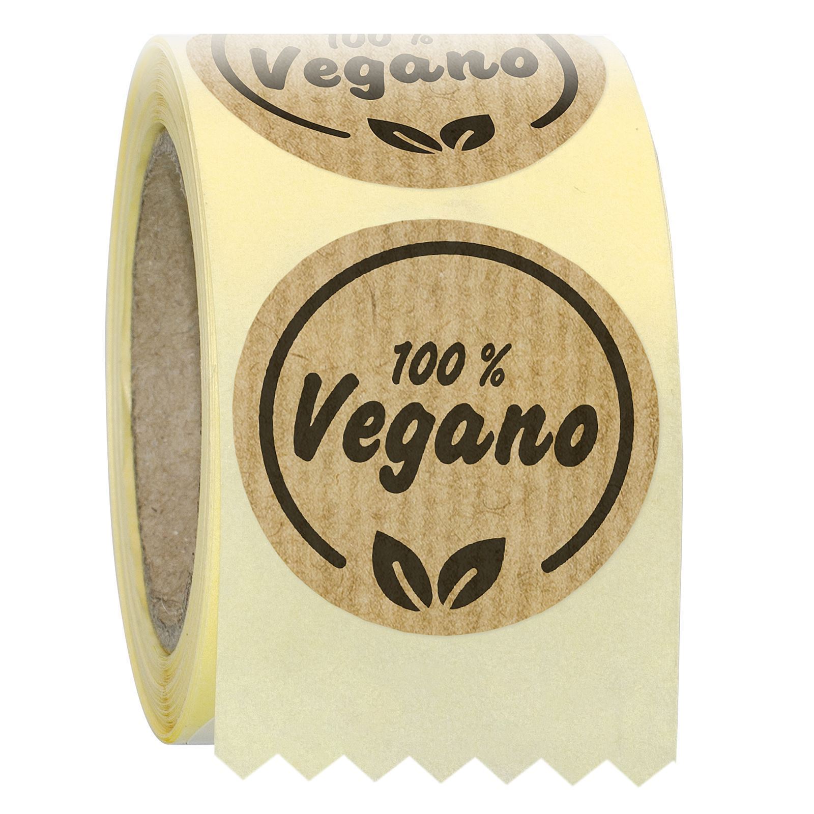 ALI03 - Etiqueta 100% VEGANO - Rollo de 250 ud - 35 Ø mm - Imagen 1