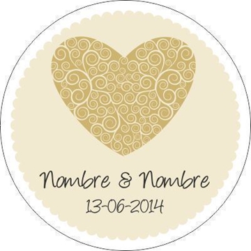 CEL006 - Etiquetas Corazón - Rollo de 250 ud - 35 mm Ø - Imagen 2