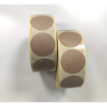 - Etiqueta papel kraft adhesivo - Rollo de 500 ud - 35 mm Ø - Imagen 1