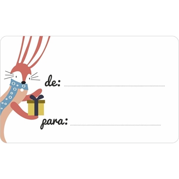 INF007 - Etiquetas regalos De...para -  Rollo de 250ud - 50 x 30 mm - Imagen 1