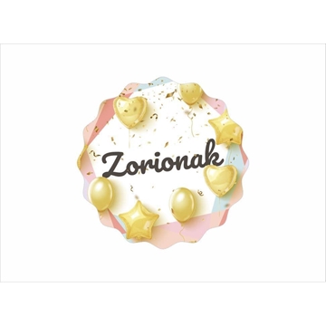 INF009 - Etiquetas Zorionak Globos - Rollo de 250 ud - 42 mm Ø - Imagen 2