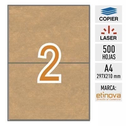 Kr02 - Papel kraft autoadhesivo - 500 hojas DIN A4 - Imagen 1