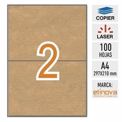 Kr02b - Papel kraft adhesivo - 100 hojas DIN A4 - Imagen 1