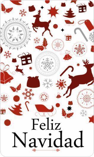 N18 - Etiqueta Feliz Navidad Collage - Rollo de 250ud - 50 x 30 mm - Imagen 2