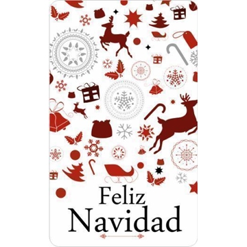 N18 - Etiqueta Feliz Navidad Collage - Rollo de 250ud - 50 x 30 mm - Imagen 2