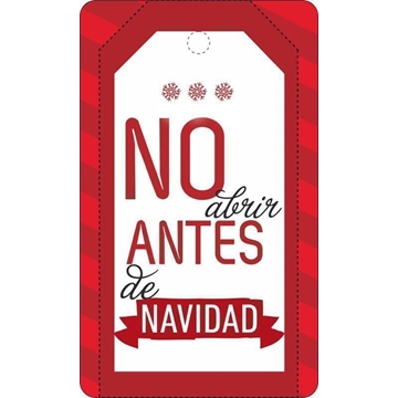 N23 - Etiqueta Navidad No abrir - Rollo de 250ud - 50 x 30 mm - Imagen 2