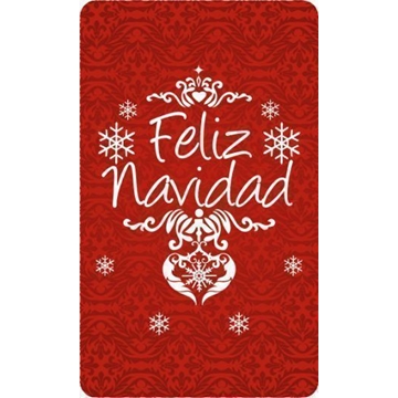 N24 - Etiqueta regalo Feliz Navidad Roja -  Rollo de 250ud - 50 x 30 mm - Imagen 2