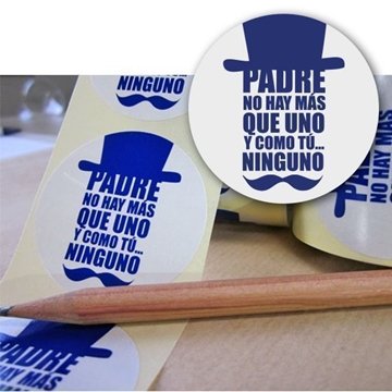 R005 - Etiqueta día del padre Sombrero - Rollo de 250ud -  42 mm Ø - Imagen 2