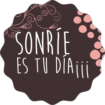 R021 - Etiqueta Sonríe es tu Día - Rollo de 250 ud -  42 mm Ø ondas - Imagen 2