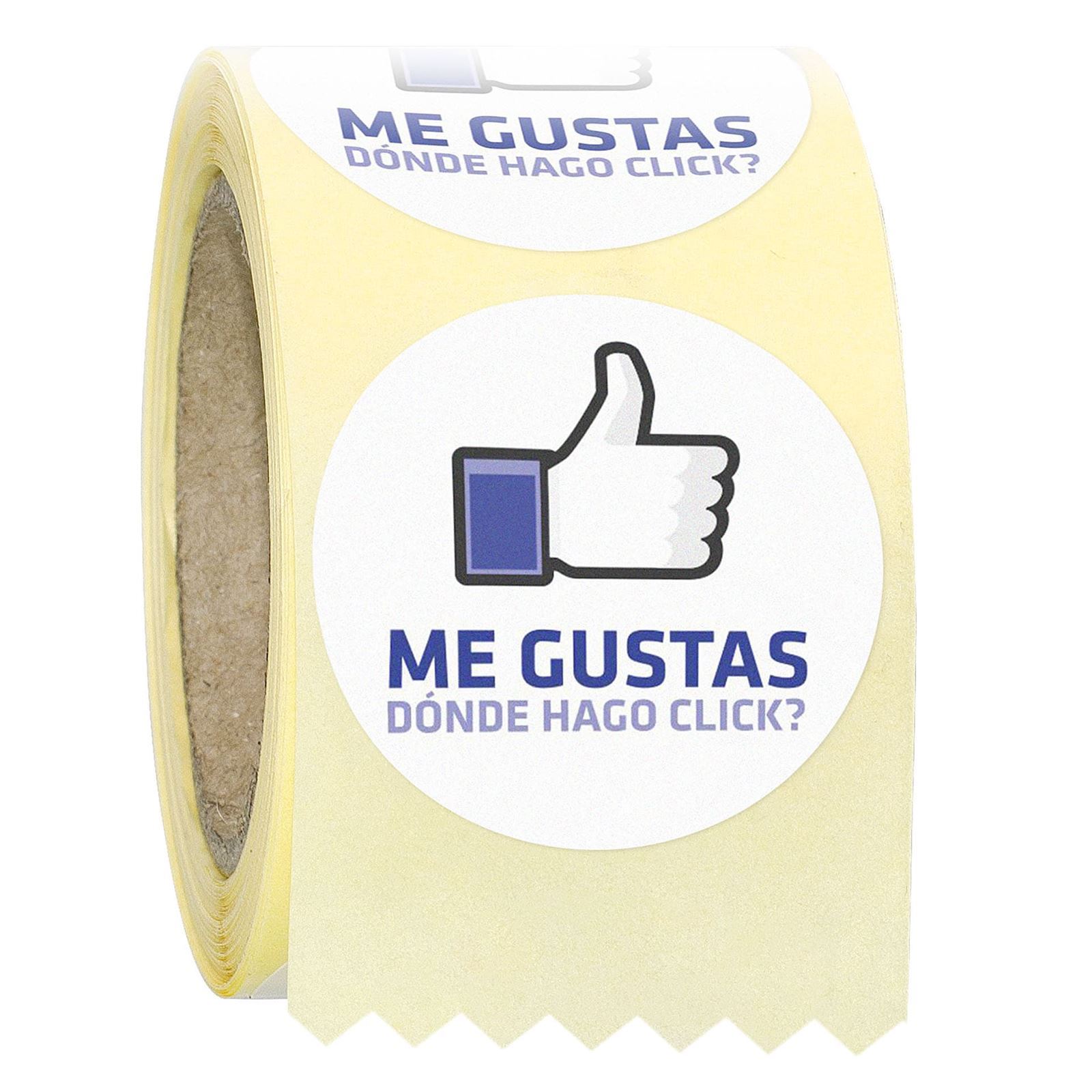 R023 - Etiquetas Me gustas - Rollo de 250 ud - 42 mm Ø - Imagen 1