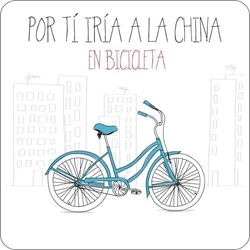 R033 - Etiquetas Bicicleta - Rollo de 250 ud - 50 x 50 mm - Imagen 1