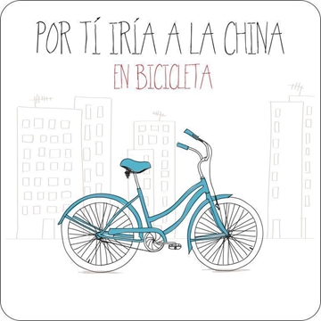 R033 - Etiquetas Bicicleta - Rollo de 250 ud - 50 x 50 mm - Imagen 1