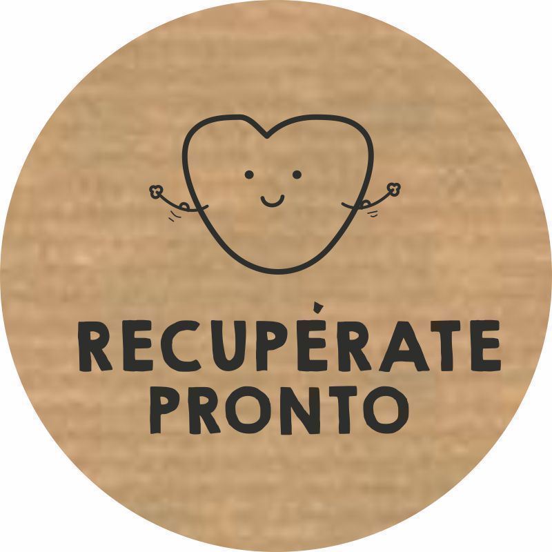 RK003 - Recupérate Pronto - kraft adhesivo - Rollo de 250 uds. - 35 Ø mm - Imagen 1