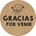 RK004 - Gracias por Venir - kraft adhesivo - Rollo de 250 uds. - 35 Ø mm - Imagen 1