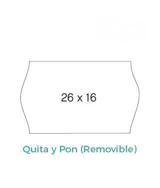 Z100923 Apli - 6 Rollos Etiquetas Precios Removible para Máquina etiquetadora 101419 - 26 x 16 mm - Imagen 1