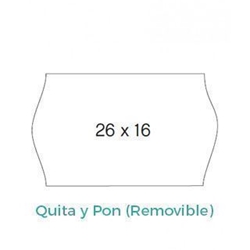 Z100923 Apli - 6 Rollos Etiquetas Precios Removible para Máquina etiquetadora 101419 - 26 x 16 mm - Imagen 1