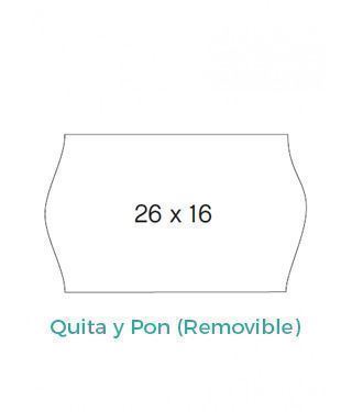 Z100923 Apli - Etiquetas para precios removibles en rollo - Máquina etiquetadora 101419 - 26 x 16 mm - Imagen 1