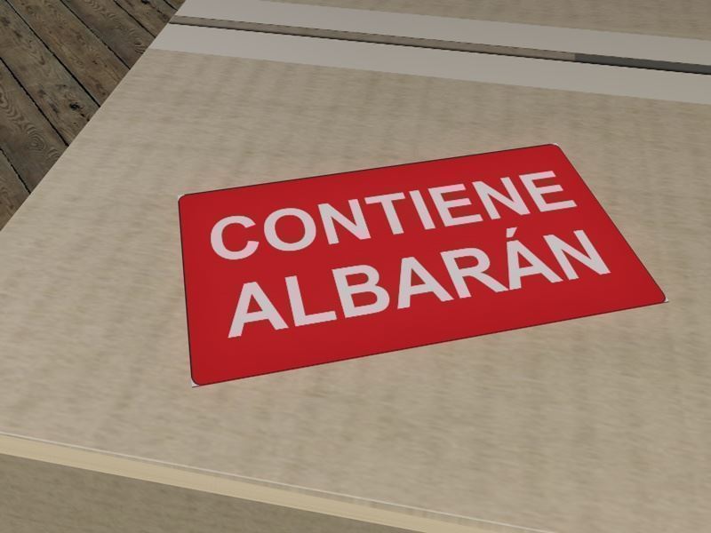 ZALB001 - Contiene Albarán - Rollo de 200 ud - 100x50 mm - Imagen 1